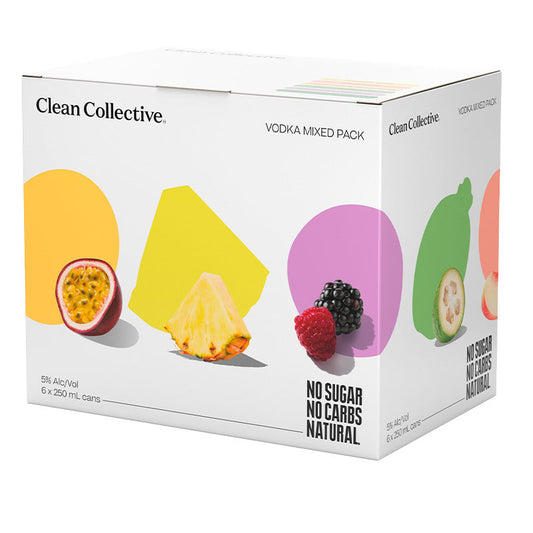 Clean Collective Vodka Mixed Pack 5% Cans 6x250ml