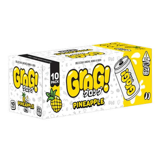 Grog Pineapple 6% 10 Pack 330ml Cans