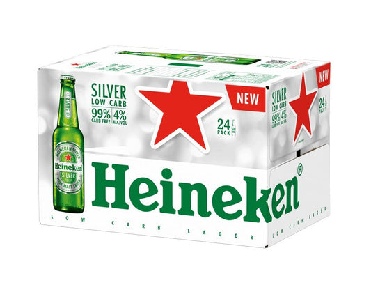 Heineken Silver Low Carb 24pk Btls